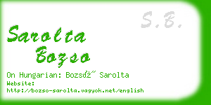 sarolta bozso business card